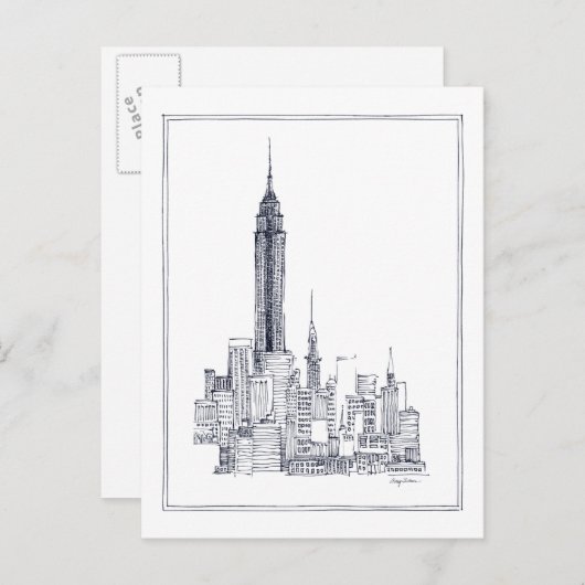 Empire State Briefkaart (Voorkant / Achterkant)