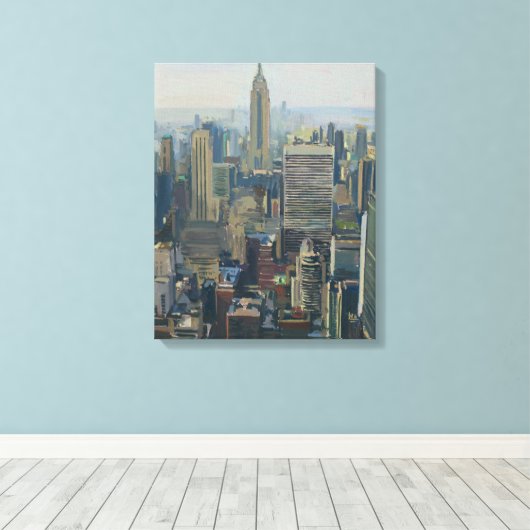 Empire State Building 2012 Canvas Afdruk (Insitu (Houten vloer))