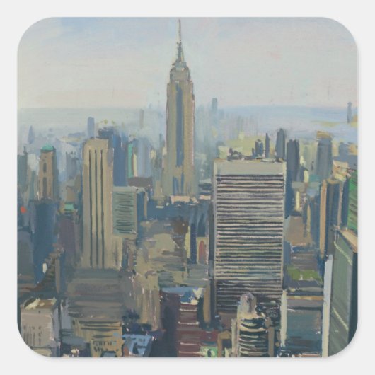 Empire State Building 2012 Vierkante Sticker (Voorkant)