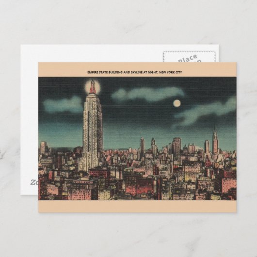  Empire State Building Briefkaart (Voorkant / Achterkant)
