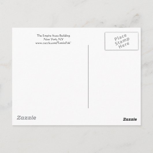 Empire State Building Briefkaart (Achterkant)