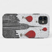 Empire State Building en Red Hot Air Luchtballonne Case-Mate iPhone Case (Achterkant (horizontaal))