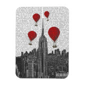 Empire State Building en Red Hot Air Luchtballonne Magneet (Verticaal)