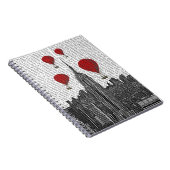 Empire State Building en Red Hot Air Luchtballonne Notitieboek (Rechterzijde)