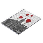 Empire State Building en Red Hot Air Luchtballonne Notitieboek (Linkerzijde)