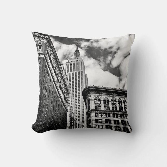 Empire State Building en wolkenkrabbers Kussen (Voorkant)
