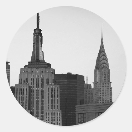 Empire State Building Foto Ronde Sticker (Voorkant)