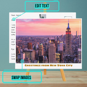 Empire State Building in Dusk, New York Briefkaart