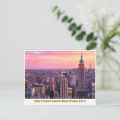 Empire State Building in Dusk, New York Briefkaart (Staand voorkant)