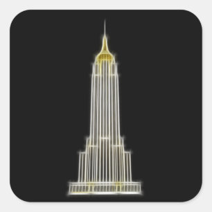 Empire State Building in New York Vierkante Sticker