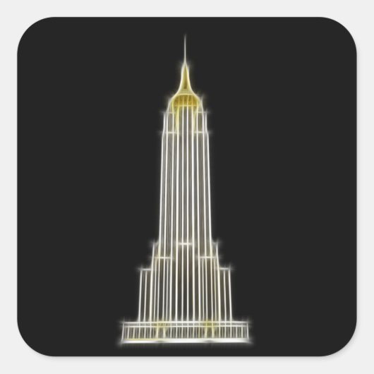 Empire State Building in New York Vierkante Sticker (Voorkant)