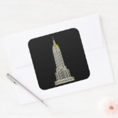 Empire State Building in New York Vierkante Sticker (Envelop)