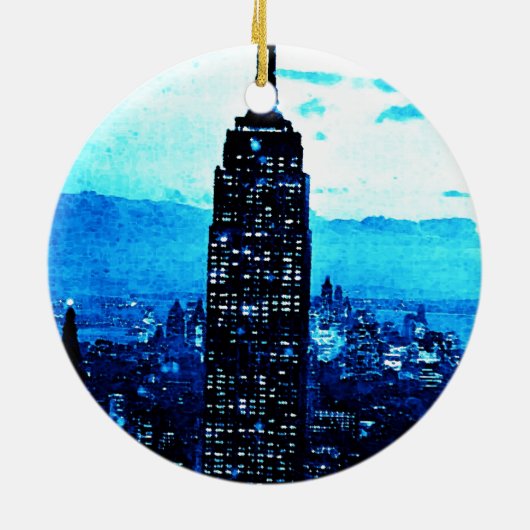 Empire State Building Keramisch Ornament (Achterkant)