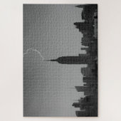 Empire State Building Lightning BW - A1 Legpuzzel (Verticaal)