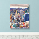 Empire State Building, Midtown Manhattan Canvas Afdruk (Insitu (Houten vloer))