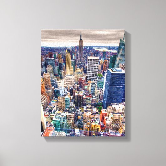 Empire State Building, Midtown Manhattan Canvas Afdruk (Voorkant)