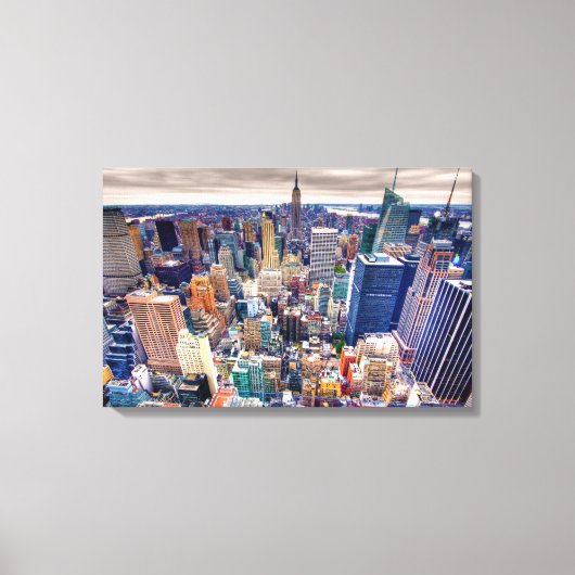 Empire State Building, Midtown Manhattan Canvas Afdruk (Voorkant)