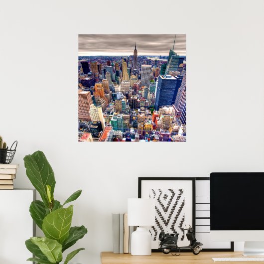 Empire State Building, Midtown Manhattan Poster (Thuiskantoor)