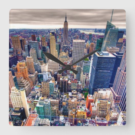 Empire State Building, Midtown Manhattan Vierkante Klok (Voorkant)
