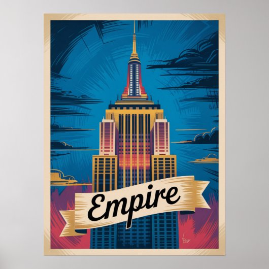 Empire State Building New York City Poster (Voorkant)