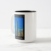 Empire State Building New York City  Tweekleurige Koffiemok (Voorkant links)
