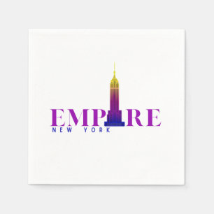 Empire State Building-New York-Levend Paars- Servet