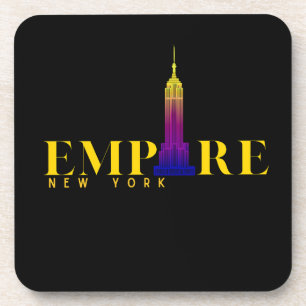 Empire State Building-New York-Levendig Goud Bier Onderzetter