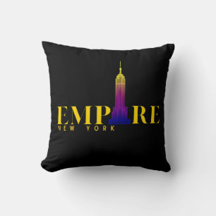 Empire State Building-New York-Levendig Goud Kussen