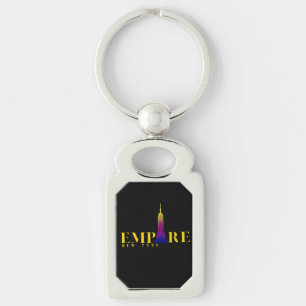 Empire State Building-New York-Levendig Goud Sleutelhanger