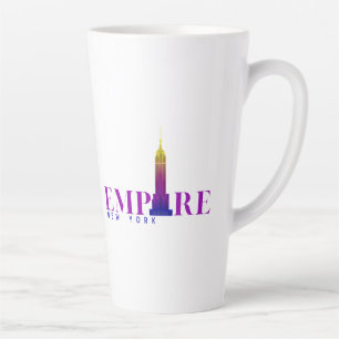 Empire State Building-New York-Levendig Paars- Latte Mok