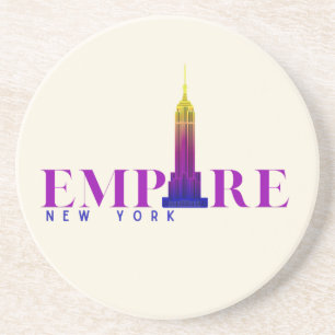 Empire State Building-New York-Levendig Zandsteen Onderzetter