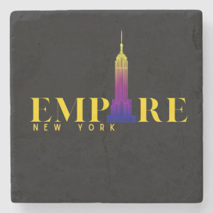 Empire State Building-New York-Vibrant Gold Stenen Onderzetter