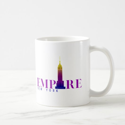 Empire State Building-New York-Vibrant Paarse- Koffiemok (Rechts)
