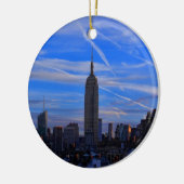 Empire State Building, NYC Skyline en Jet Trails Keramisch Ornament (Links)