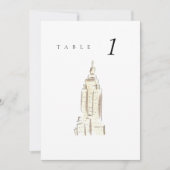 Empire State Building NYC Trouwtafel nummer (Voorkant)