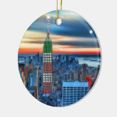 Empire State Building of Holiday Lights Keramisch Ornament (Links)