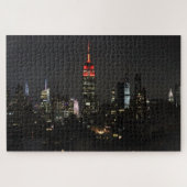 Empire State Building of Red Night Skyline Legpuzzel (Horizontaal)