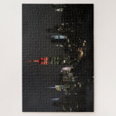 Empire State Building of Red Night Skyline Legpuzzel (Verticaal)