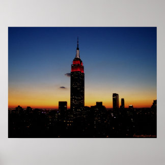 Empire State Building op Sunset Poster