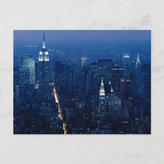 Empire State Building 's Nachts Briefkaart (Voorkant)