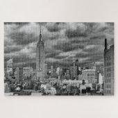 Empire State Building, Stormy NYC skyline, B&W Legpuzzel (Horizontaal)