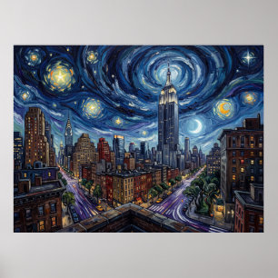Empire State Building — Van Gogh's New York Poster