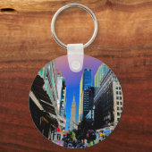 Empire State Building vanaf 42nd St New York Poste Sleutelhanger (Voorkant)