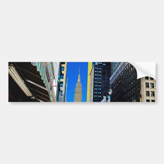 Empire State Building vanaf het 42e St. New York Bumpersticker (Voorkant)