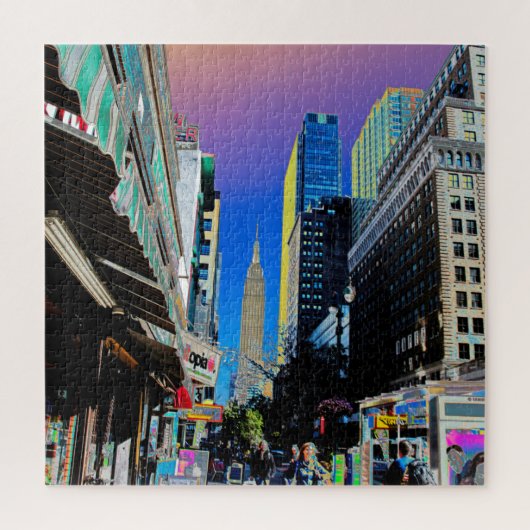 Empire State Building vanaf het 42e St. New York Legpuzzel (Verticaal)