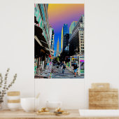 Empire State Building vanaf het 42e St. New York Poster (Keuken)