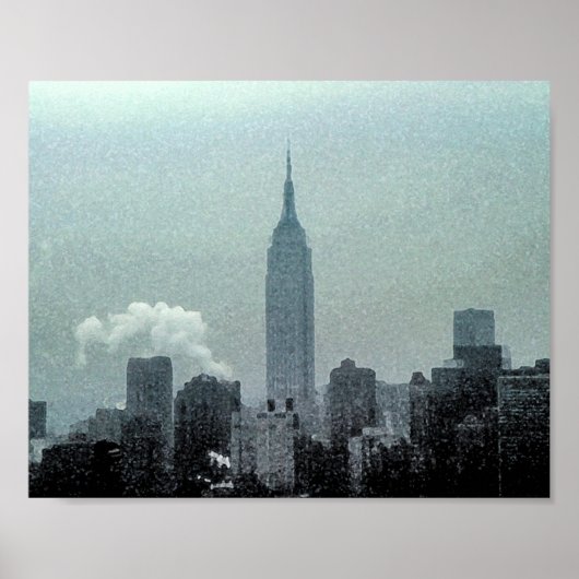Empire State Building Waterverf 8x10 Poster (Voorkant)