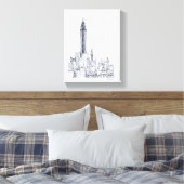 Empire State Canvas Afdruk (Insitu (Slaapkamer))