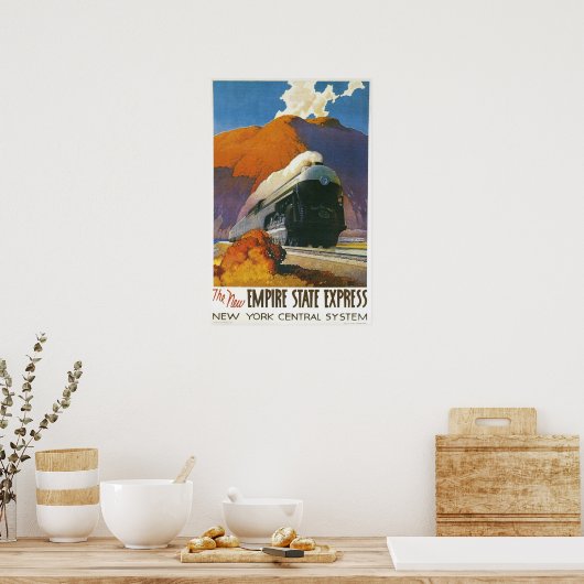  Empire State Express Locomotive Print (Keuken)