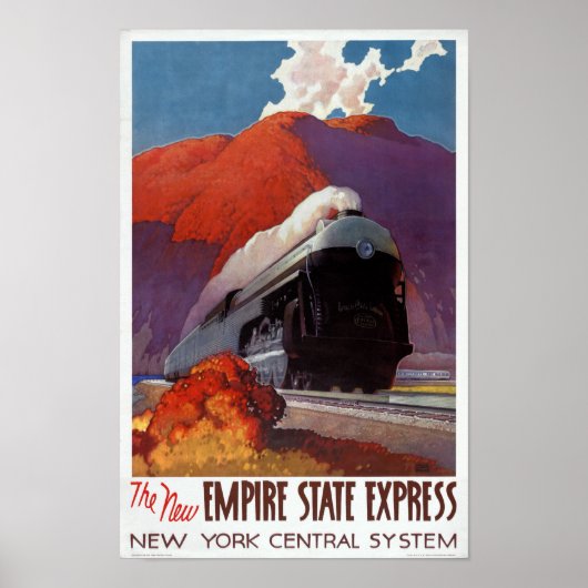 Empire State Express Vintage Poster teruggezet (Voorkant)
